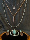 ✶Affordable Fashion✶ VINTAGE Costume TurquoiseJewelry Suite✶ Necklace TRANSFORMS — photo 1