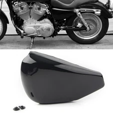 Black Metal Left Battery Side Cover For Harley Sportster 883 1200 XL883 04-13 US