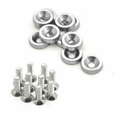 10PCS M6x20 Anodized Aluminum Fender Washers & Bolts Engine Auto Car Accessories