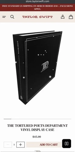 Taylor Swift 'The Tortured Poets' Vinyl Display Case Department TTPD