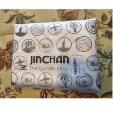 JINCHAN Faux Linen Light Filtering Curtain Panel 40x72 White/Gray Rod Pocket
