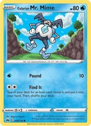 Galarian Mr. Mime 030/159 Crown Zenith Common