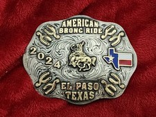 Rodeo  2024  Bronc Riding X-TREME Champion Trophy Buckle  El Paso Texas  Rare  135