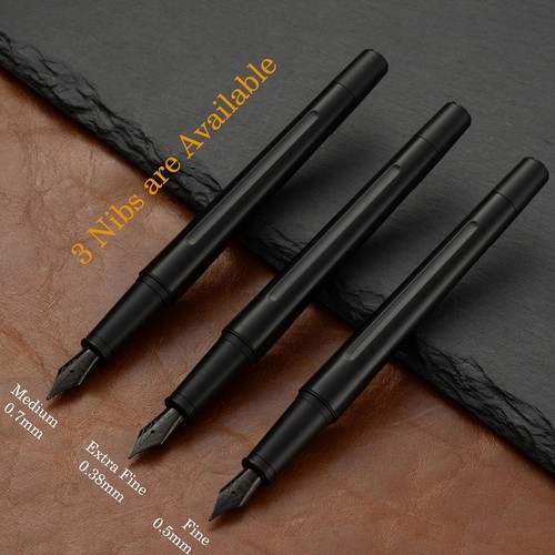 Luxury Matte Black Forest Fountain Pen Set,Titanium Black Extra Fine and Medi... - Picture 5 of 8