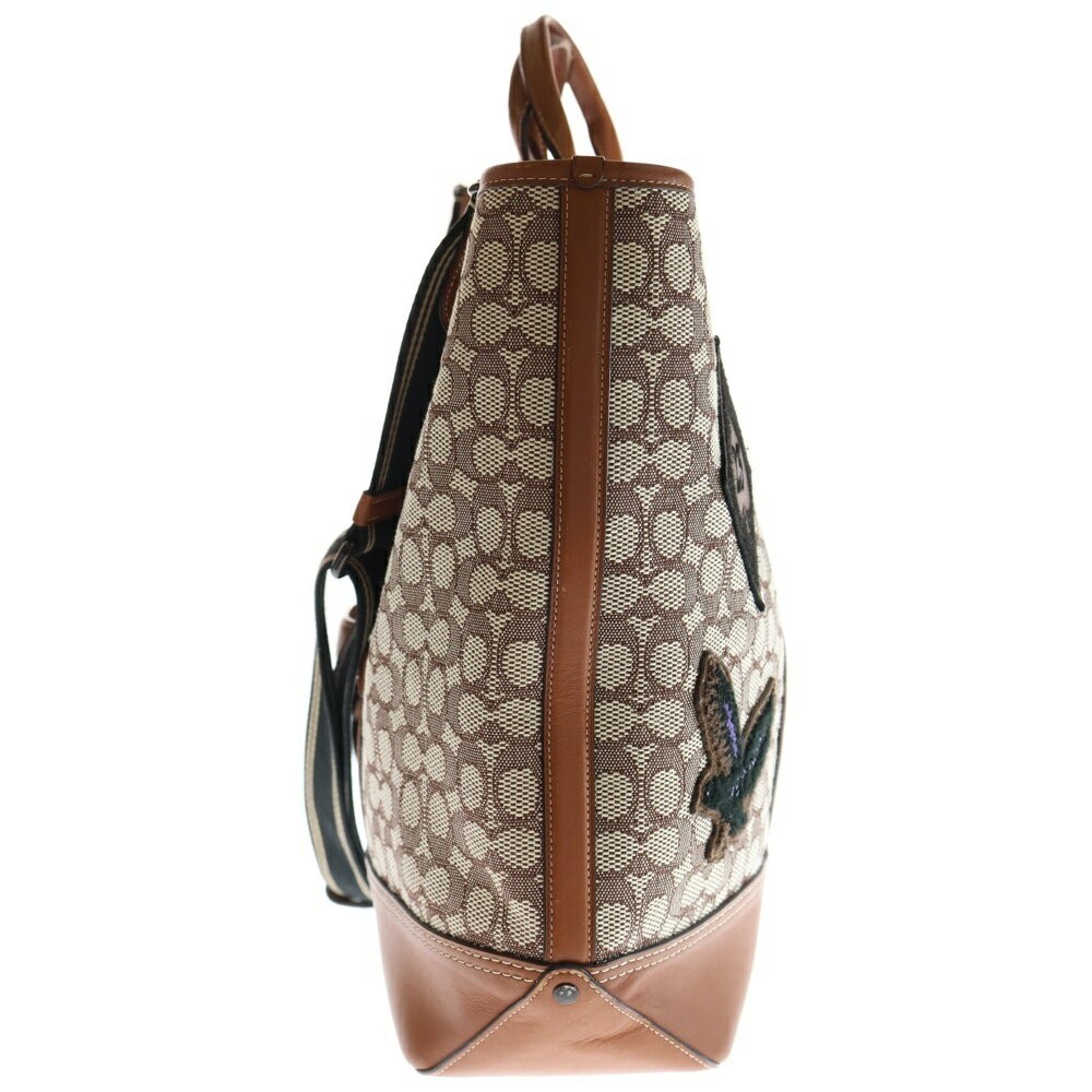 COACH Toby Turnlock 2WAY Handbag Tote CG206 Jacquard Leather Patch A-260113-13 thumbnail 9