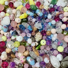 GLASPERLEN Pastell Mix Perlen Packungsgrößen 5-20 mm groß 150g Packung