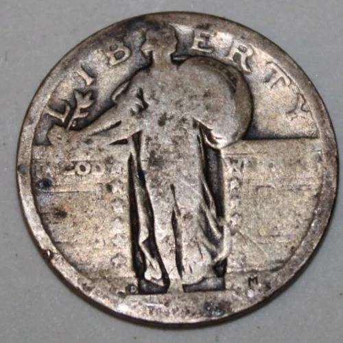 Standing Liberty Quarter Dateless 90% Silver US Coin Type 1917–1930