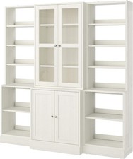 Storage Combination w Glass Doors White Collection Only