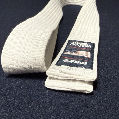 USA Judo, Fuji, Size 00, White Belt, 75 Inches Long, 1.5 Inches Wide