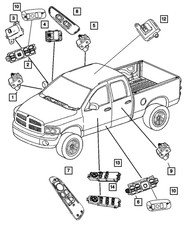 Genuine Mopar Power Window/Door Lock Switch Bezel Right 5HZ72XDVAC