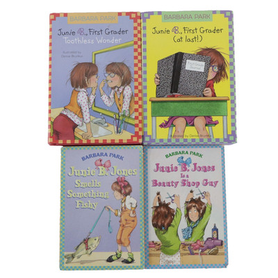 Lot Of 4 Junie B. Jones Books Softcover Hardcover 18 20