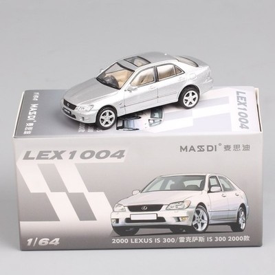 Masdi 1/64 2000 Lexus IS 300 Silver Die-Cast Model-Classic Collectible Car Model