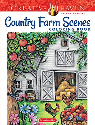 Creative Haven Country Farm Scenes Coloring Book by Teresa Goodridge NEW - Image 9