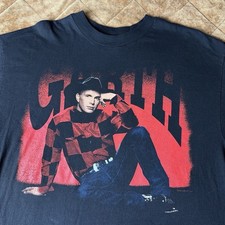 Garth Brooks Vintage 1993 Tour T Shirt XL Black Double Sided Tour Cities
