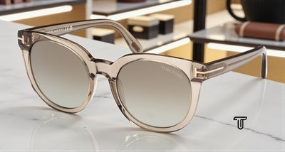 Tom Ford Moira FT1109 45G Light Brown Brown Mirror 53 mm Women's Sunglasses