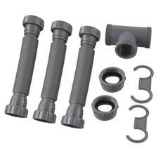 Comprehensive Sink Drain Kit with Adjustable Pipes and Leak Prevention Features