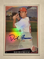 2009 Topps Chrome David Freese Rookie Refractor Auto RC /499 Cardinals