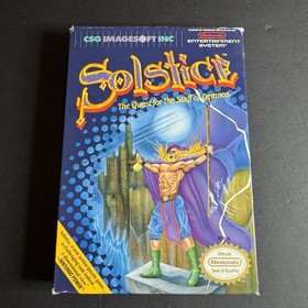 Solstice Quest for the Staff of Demnos (Nintendo NES 1990) CIB Complete In Box