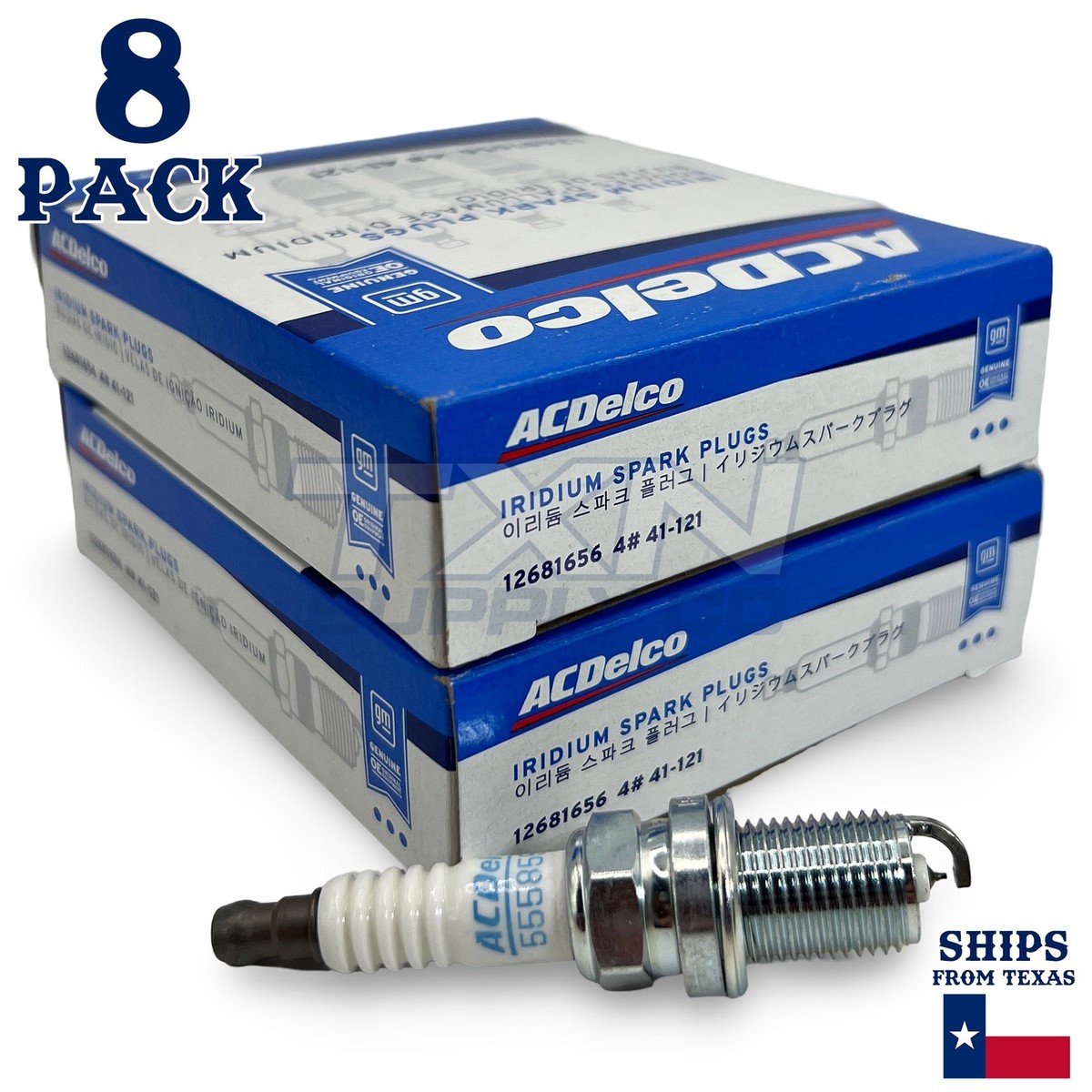 8 Pack Genuine GM ACDelco Iridium Spark Plugs 41-121 | eBay