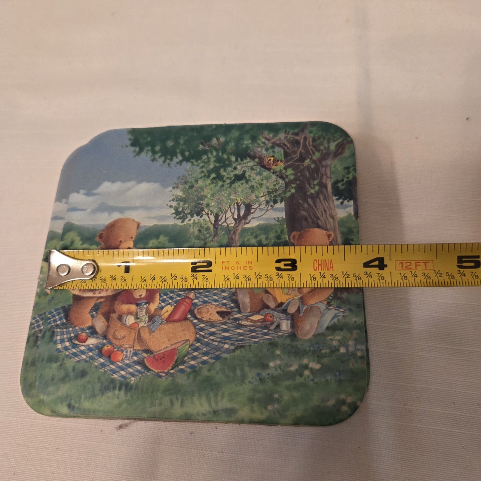 Vintage Legacy Publishing Group Boxed Set of 6 Coasters Country Teddy Bears 1996