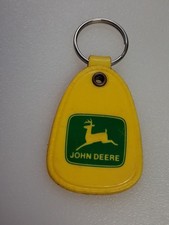 Vintage Keychain John Deere Advertising Work 'N Play Shop Petoskey MI
