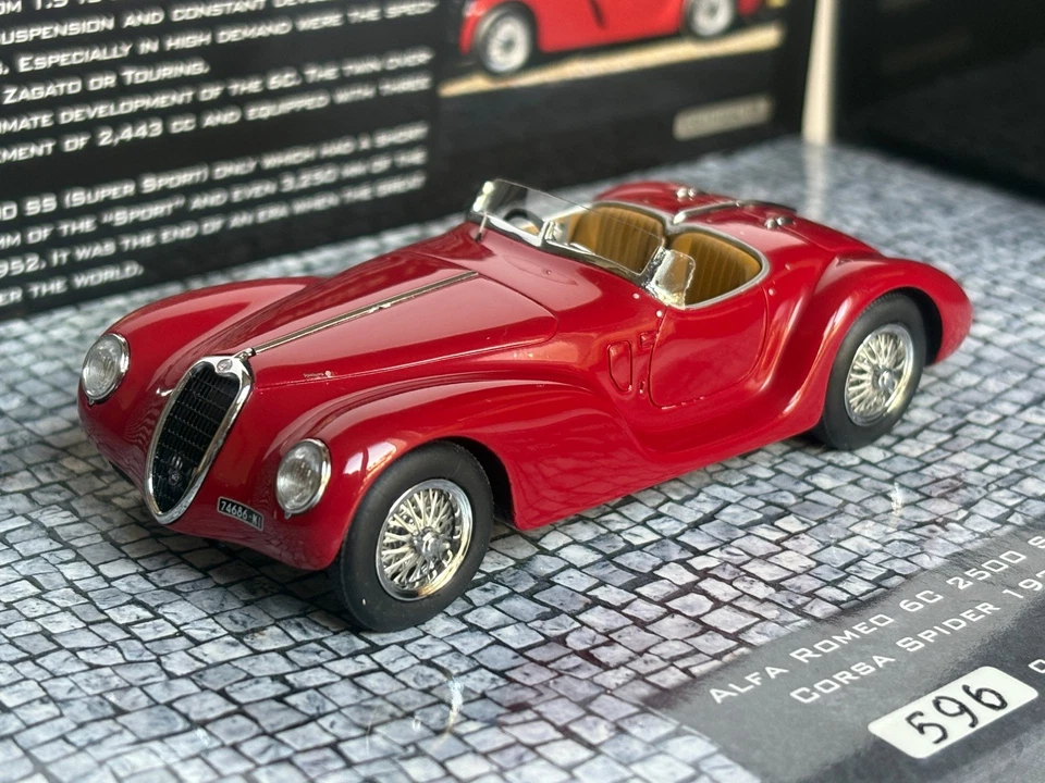 MINICHAMPS BLACKHAWK MUSEUM ALFA ROMEO 6C 2500 SS CORSA SPIDER 1939 1:43 - Photo 2/4