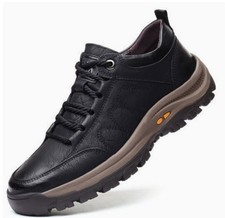 NEW MENS LEATHER SHOES TRAINERS CASUAL GYM WALKING SPORTS RUNNING SHOES SIZE