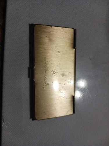 Vintage Hallmark Brass Stamp Holder W/4 Unused James Dean Stamps