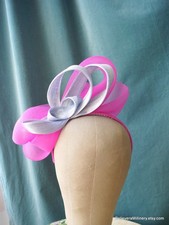Blue Magenta Headband Fascinator Melbourne Cup Race Wear Wedding Guest