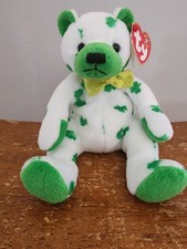 Ty 2001 Clover The Bear Beanie Baby Rare Retired Mint Holographic Tush Tag