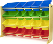 Toy Storage Organizer with 20 Removable Storage Bins for Kids Playroom, 4-Tier T