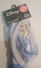 New Disney Princess -Frozen Elsa-Crew Socks Sz 9-13 Adult Snow QUEEN