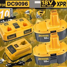 2Pack 18 Volt XRP Battery/ Charger for DeWalt DC9096-2 DC9098 DC9099 DW9096