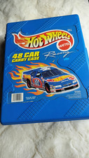 Hot Wheels 48-Car Blue Racing Carry Case w/ Assorted Diecast Cars Lot