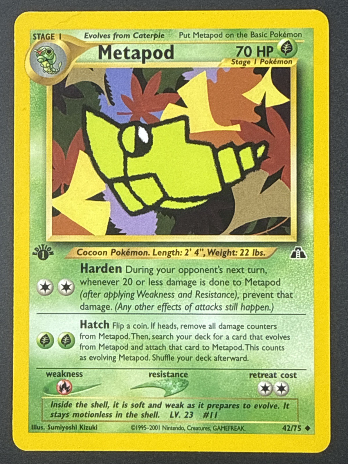 1st Edition Metapod 42/75 - Neo Discovery LP