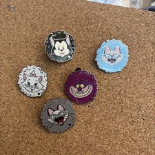 Disney Hidden Mickey 2007 Complete Cats Pin Set Cheshire Si Am Marie Figaro Lot