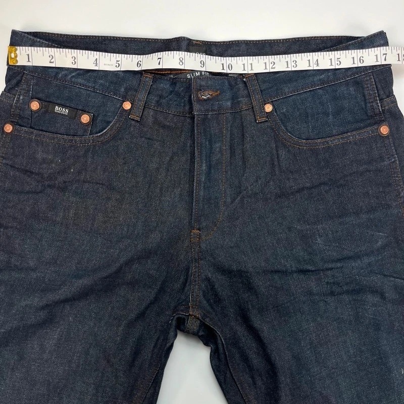 Hugo Boss Jeans Men’s W34 L34 Indigo Delaware Slim Fit Straight Trousers thumbnail 14