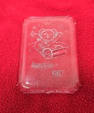 Vintage 1950's West German Bumpy Glass Flower Christmas Tree OrnaAdvertise Promo