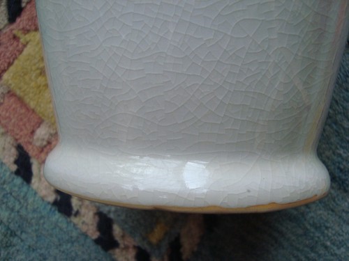 Chinese Celadon Crackle Glazed Terracotta Vase ~ 17.7in / 44.5cm Tall ~ Elegant - Picture 8 of 10