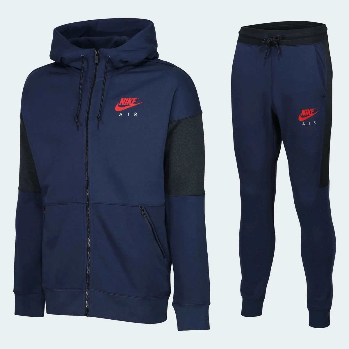 Nike Air Men s Brushed Fleece Tracksuit Thunder Blue