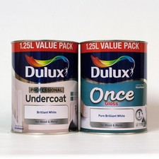 2.5L - Dulux Professional Undercoat / Once Gloss - Brilliant White - 2 x 1.25L 
