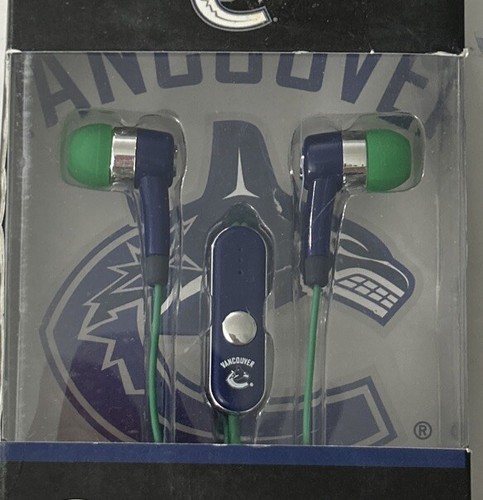 Vancouver Canucks Hands-Free Headphone/Earbuds With Built-In Microphone NEW - Imagen 2 de 5
