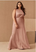BHLDN Beckett Satin Charmeuse Maxi Dress