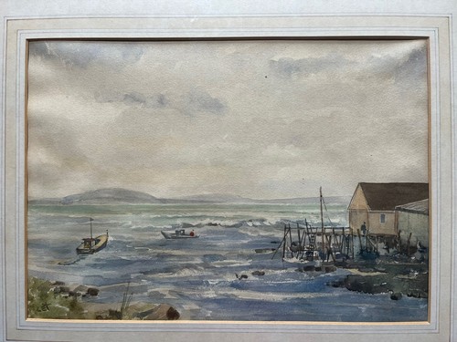 C E TAYLOR - Pintura acuarela costera - PUERTO INDIO NOVA ESCOCIA - Arte original - Imagen 21 de 23