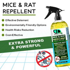 MICE & RAT REPELLENT with PEPPERMINT, LEMON, EUCALYPTUS & CITRONELA ESSENTIALS