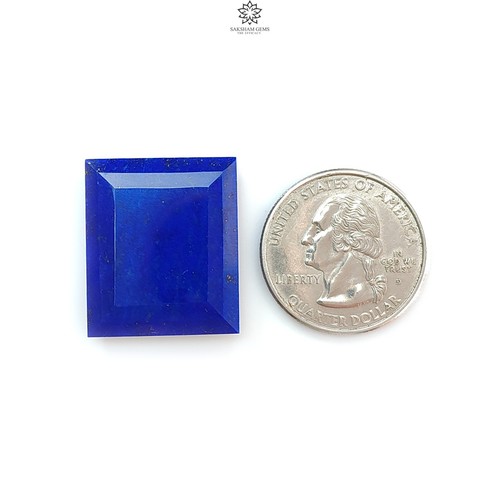 Piedra preciosa de lapislázuli azul natural sin tratar con forma de octágono corte facetado 1 pieza - Imagen 9 de 9