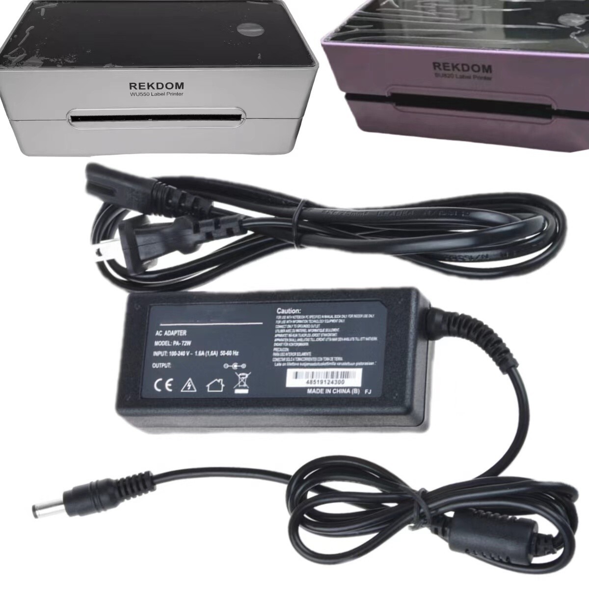 24V AC DC Power Adapter for REKDOM BU820 WU550 Wireless Bluetooth Label Printer