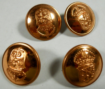 vintage lot 4 Extra Fein buttons heraldic German Palatine Lion coat of arms