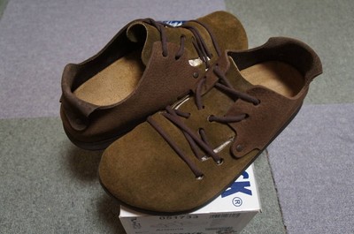 Birkenstock MONTANA Lace Up Shoes Leather Khaki Brown EU 40 JP 