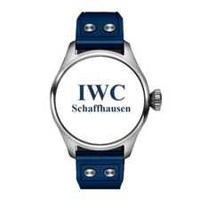 20mm IWC Blue Genuine Rubber Strap Diver Watch Band w/ Rivet for PILOT Top Gun R